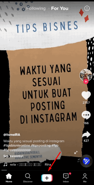 tulisan tiktok