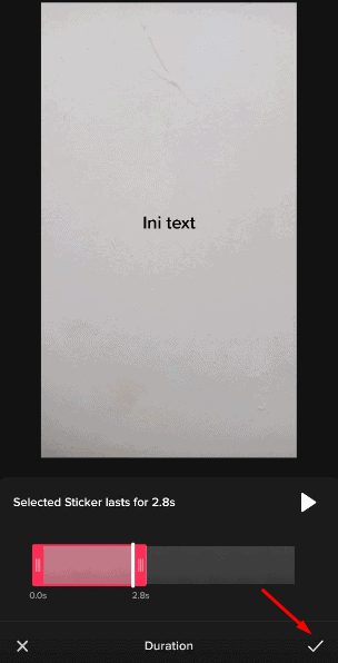 tulisan di video tiktok