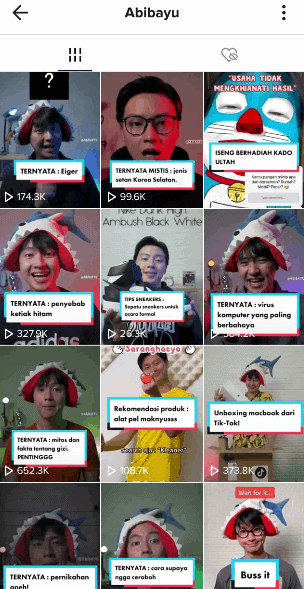 tulisan di video tiktok