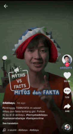 tulisan di video tiktok