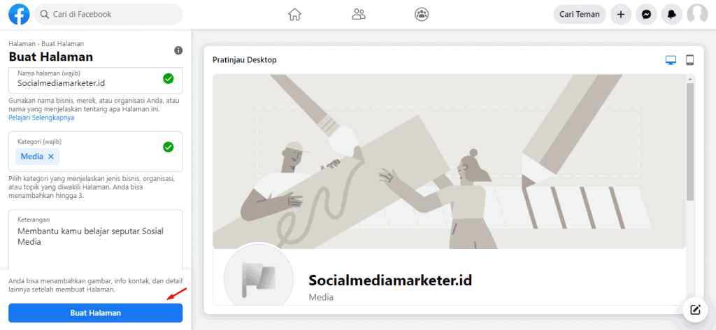 halaman facebook