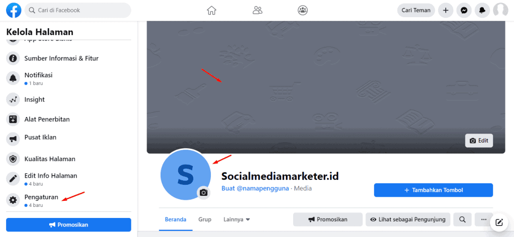 halaman facebook
