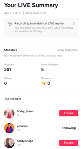 live tiktok