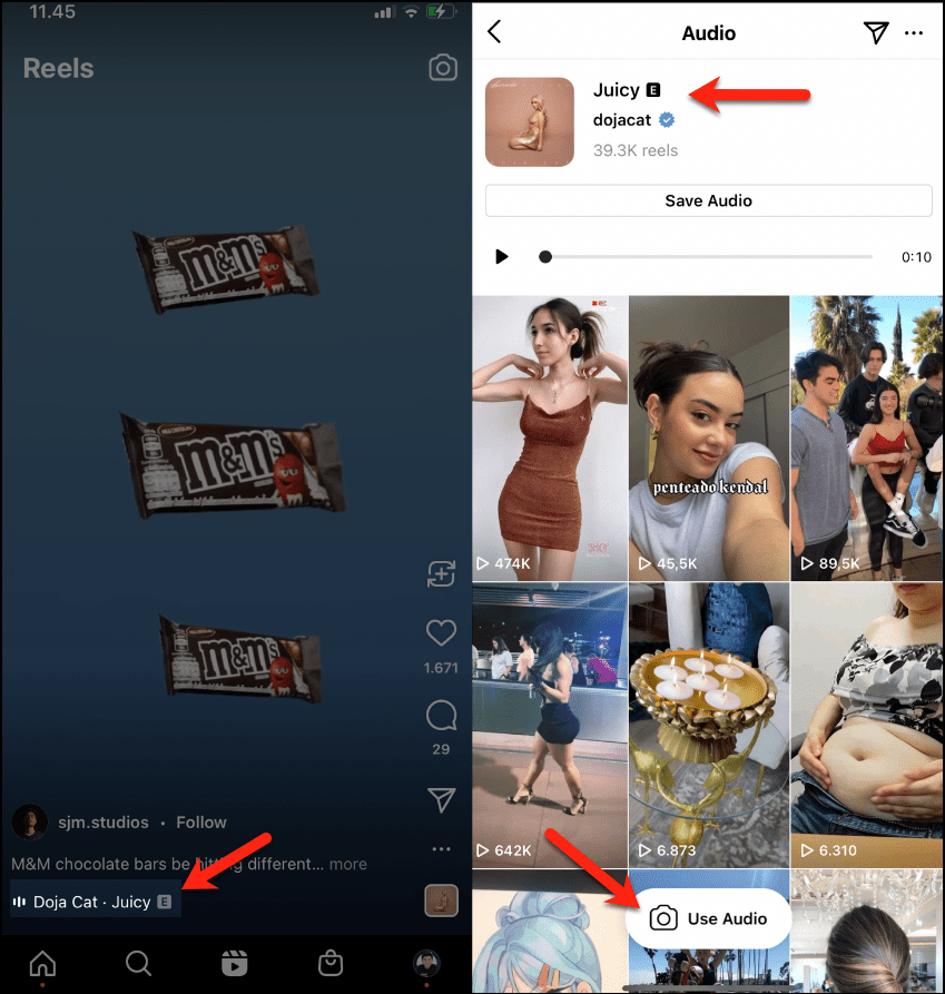 cara membuat reels dari Instagram Music