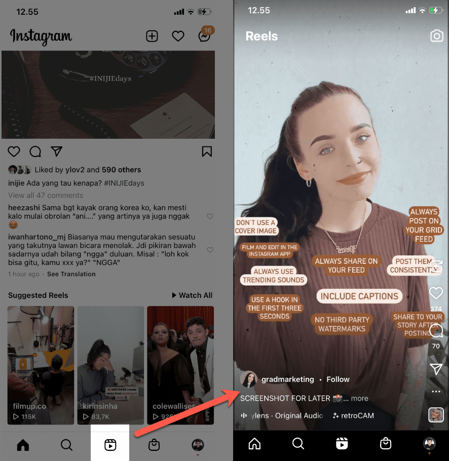 fitur instagram reels