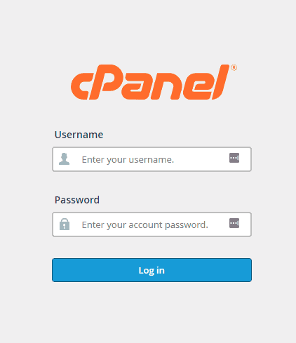 login cpanel