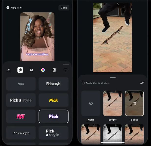 Edits Tambah Fitur Animasi Teks dan Filter