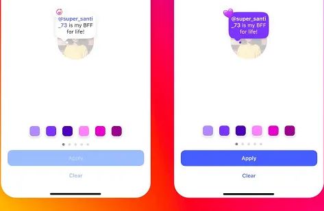 instagram tambah background berwarna dan emoticon di notes