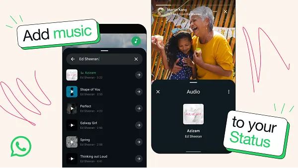 whatsapp tambah fitur lagu di status