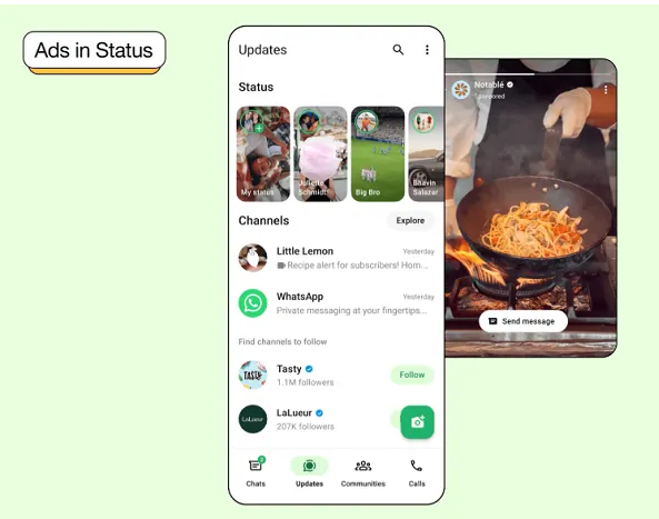 meta tambah fitur iklan whatsapp status