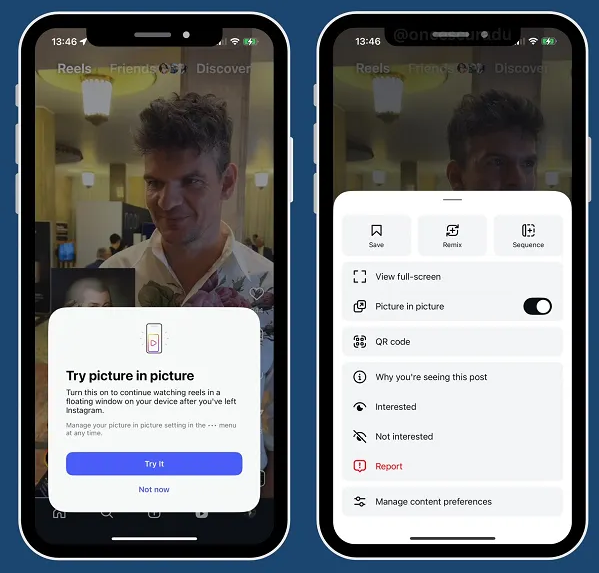 Instagram uji coba fitur picture in picture