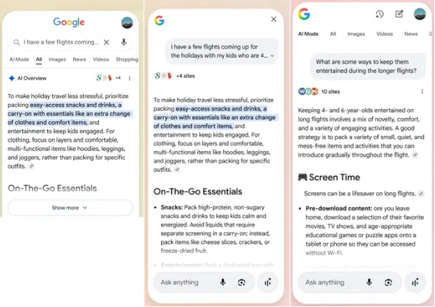 Google uji coba link AI Mode di pencarian