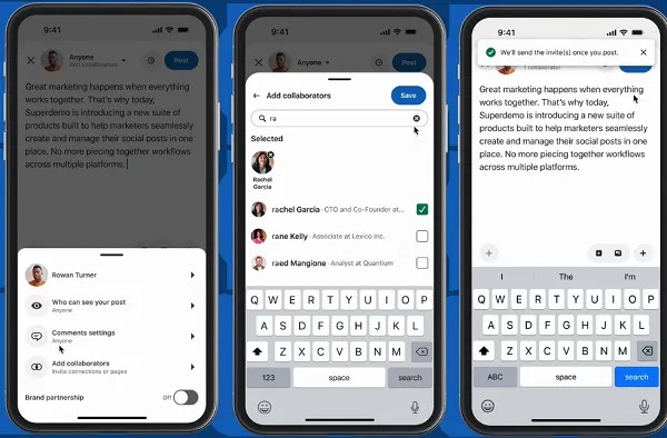 Linkedin Tambah Konten Kolaborasi