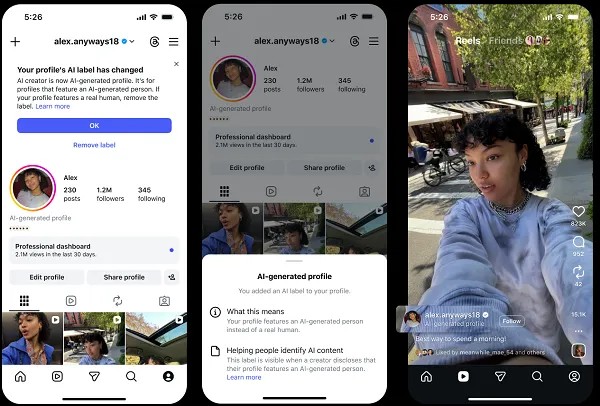 profil AI instagram